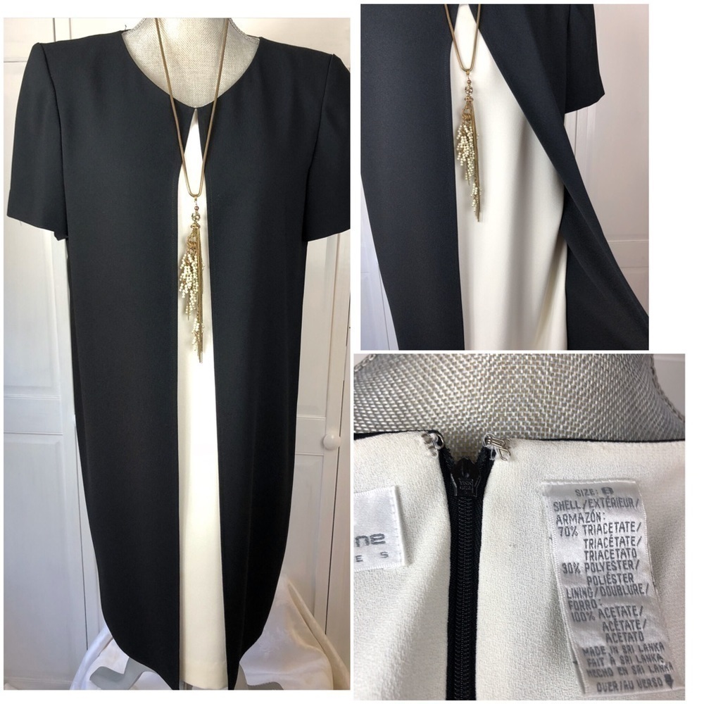 LIZ CLAIBORNE LAYERED A-LINE DRESS l 0737